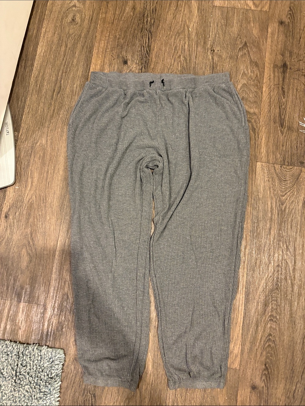 FREE in any bundle Auden Women's Gray Ribbed Lounge Pajama Pants L